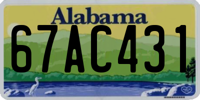 AL license plate 67AC431
