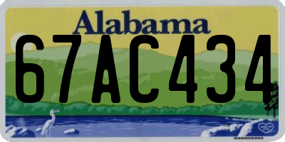 AL license plate 67AC434