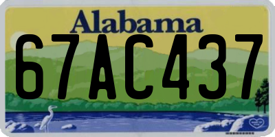 AL license plate 67AC437
