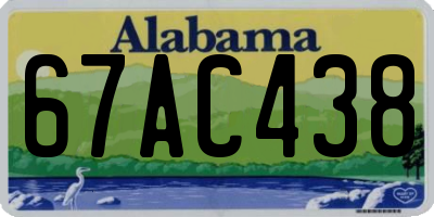 AL license plate 67AC438