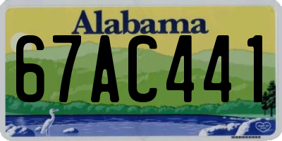 AL license plate 67AC441