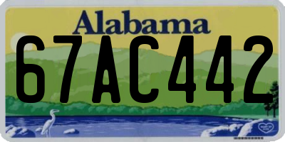 AL license plate 67AC442