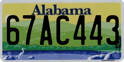 AL license plate 67AC443