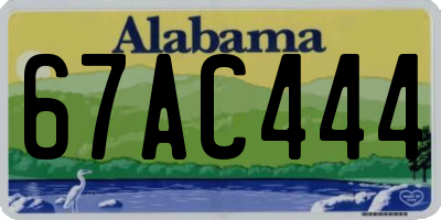 AL license plate 67AC444