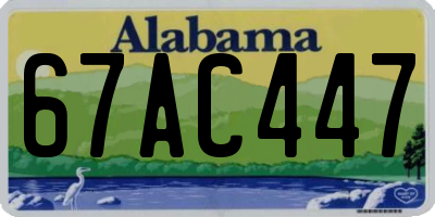 AL license plate 67AC447