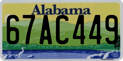 AL license plate 67AC449