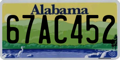 AL license plate 67AC452