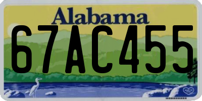AL license plate 67AC455