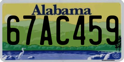 AL license plate 67AC459