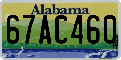AL license plate 67AC460