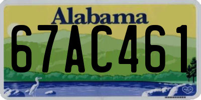 AL license plate 67AC461