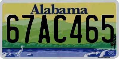 AL license plate 67AC465