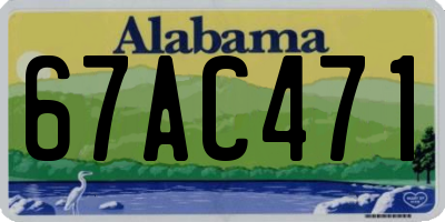 AL license plate 67AC471