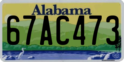 AL license plate 67AC473