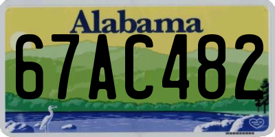 AL license plate 67AC482