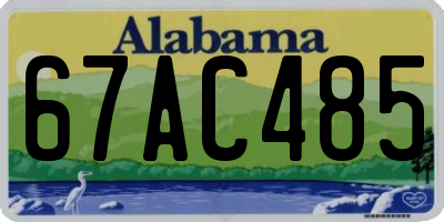 AL license plate 67AC485
