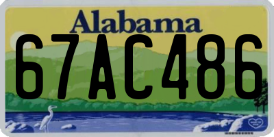 AL license plate 67AC486
