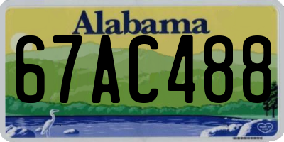 AL license plate 67AC488