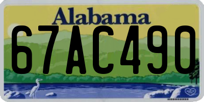 AL license plate 67AC490