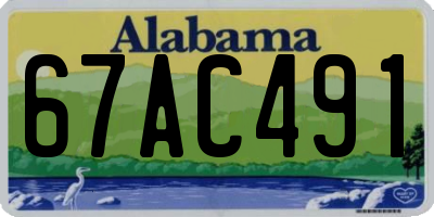 AL license plate 67AC491