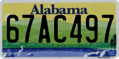 AL license plate 67AC497