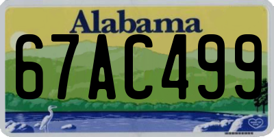 AL license plate 67AC499