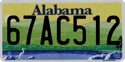 AL license plate 67AC512