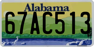 AL license plate 67AC513
