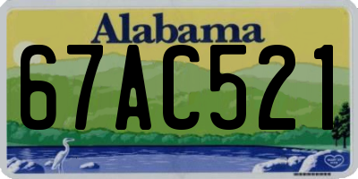 AL license plate 67AC521
