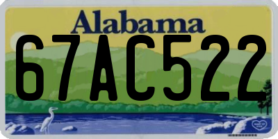 AL license plate 67AC522
