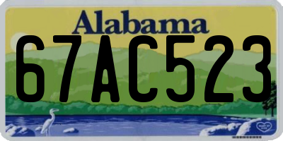 AL license plate 67AC523
