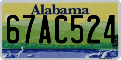 AL license plate 67AC524