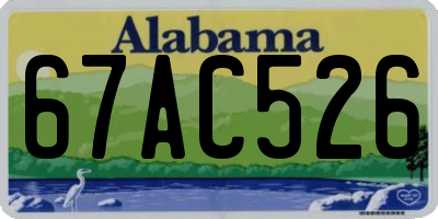AL license plate 67AC526