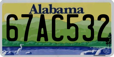 AL license plate 67AC532