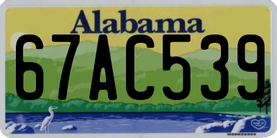 AL license plate 67AC539