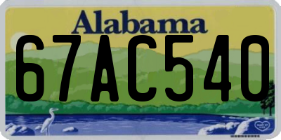 AL license plate 67AC540