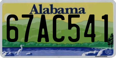 AL license plate 67AC541