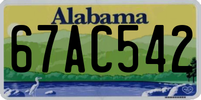 AL license plate 67AC542