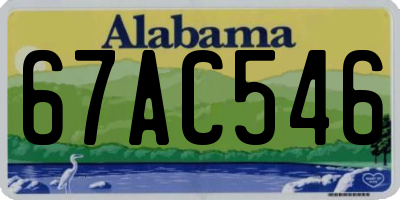 AL license plate 67AC546