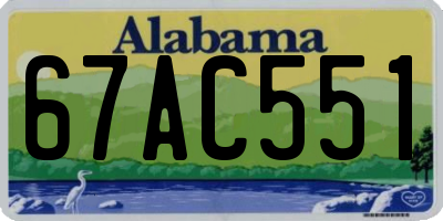 AL license plate 67AC551