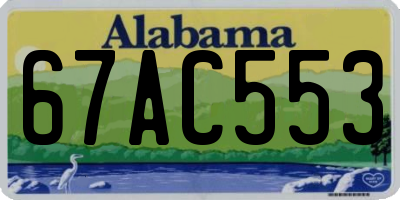AL license plate 67AC553