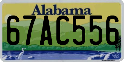 AL license plate 67AC556