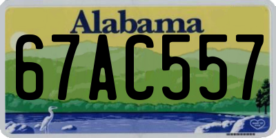 AL license plate 67AC557