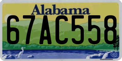 AL license plate 67AC558