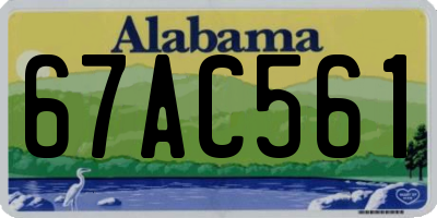 AL license plate 67AC561