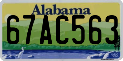 AL license plate 67AC563