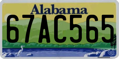 AL license plate 67AC565