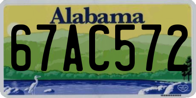 AL license plate 67AC572