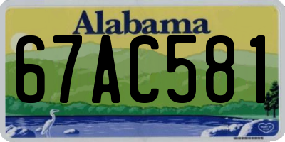 AL license plate 67AC581