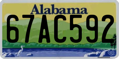 AL license plate 67AC592